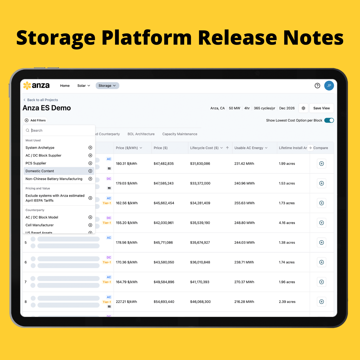 Anza Storage Platform Release Notes